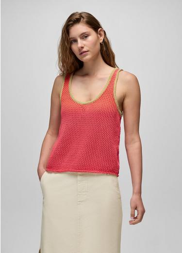 Spring Awakening Tank, Color: Guava, image 5