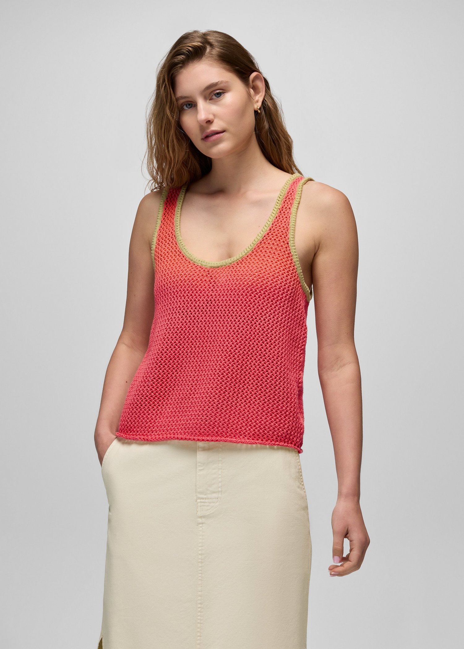 Womens prAna Spring Awakening Tank - Guava