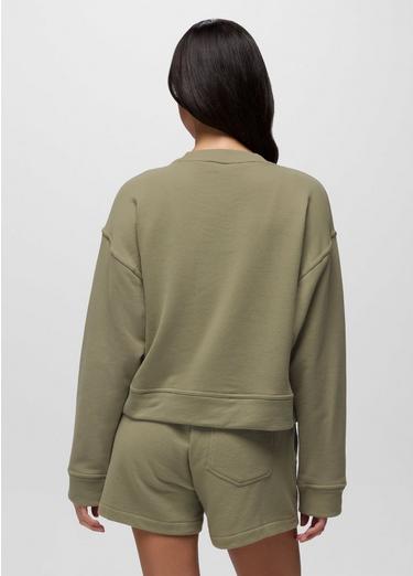 DreamTerry Crew Sweatshirt, Color: Sage, image 2