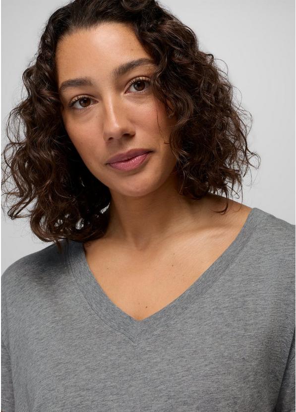 Everyday V-Neck Tee, Color: Medium Heather Grey, image 3