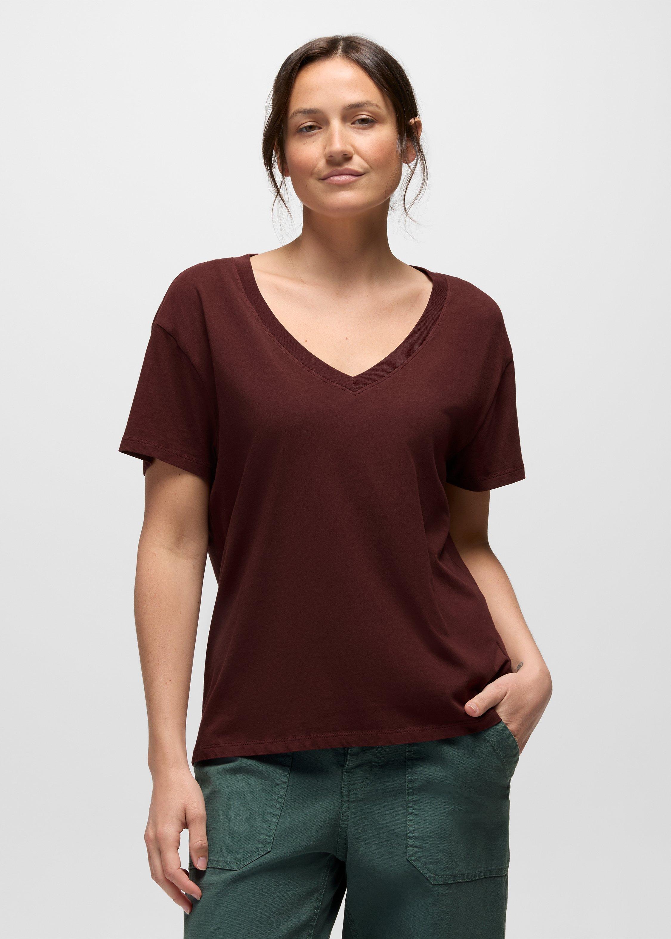 Womens prAna Everyday V-Neck Tee - Cacao