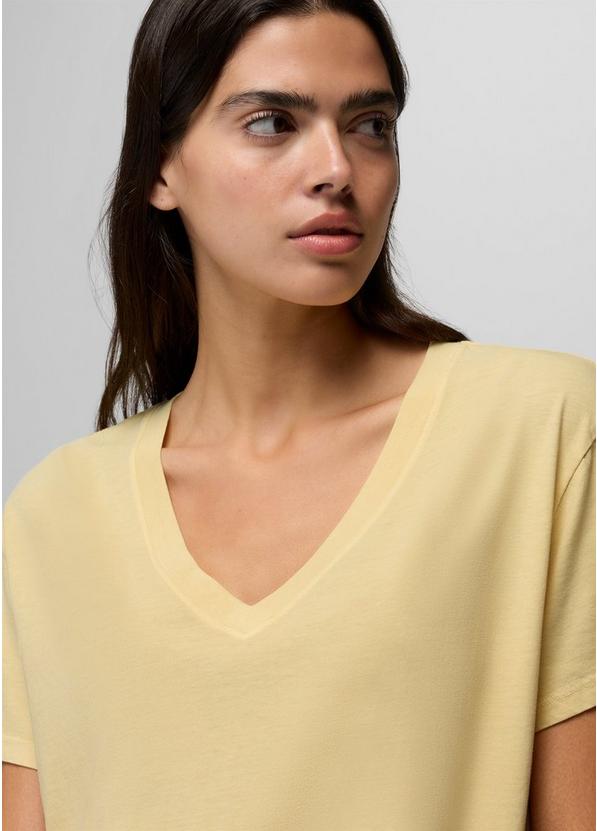 Everyday V-Neck Tee, Color: Vanilla Bean, image 3