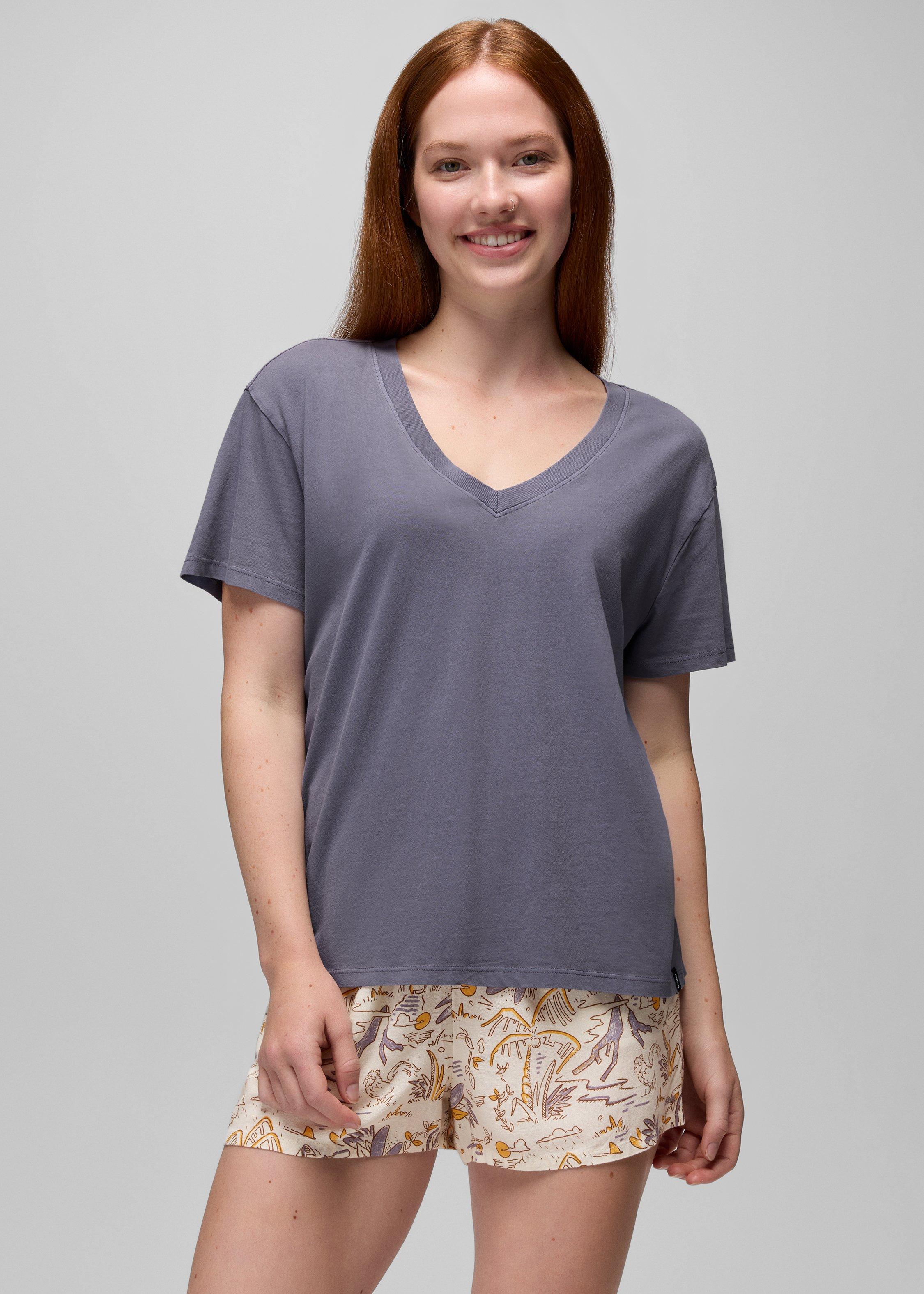 Womens prAna Everyday V-Neck Tee - Taro
