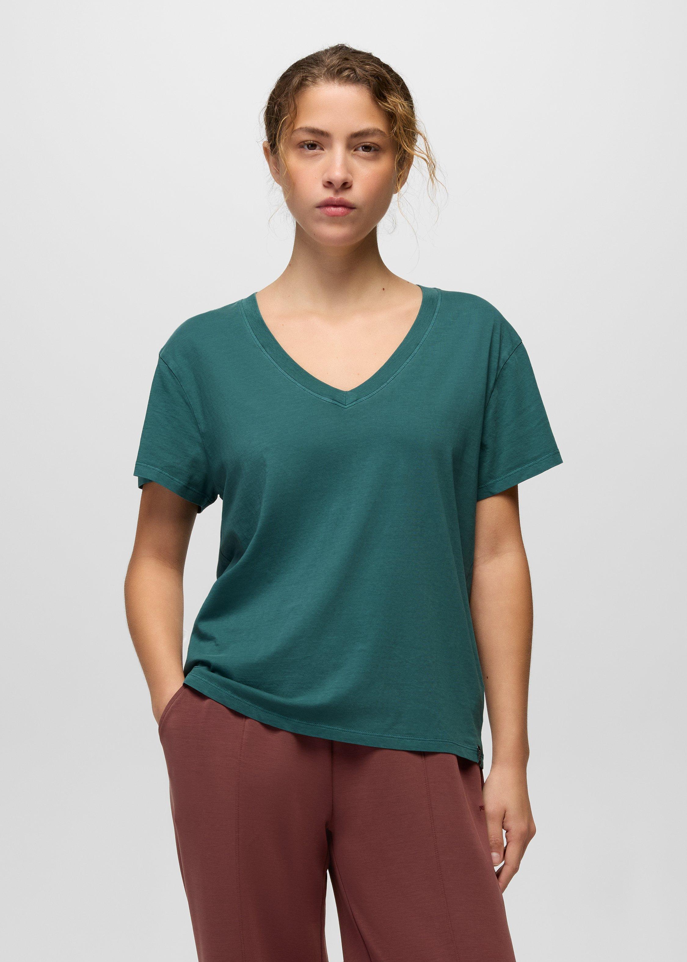 Womens prAna Everyday V-Neck Tee - Coast