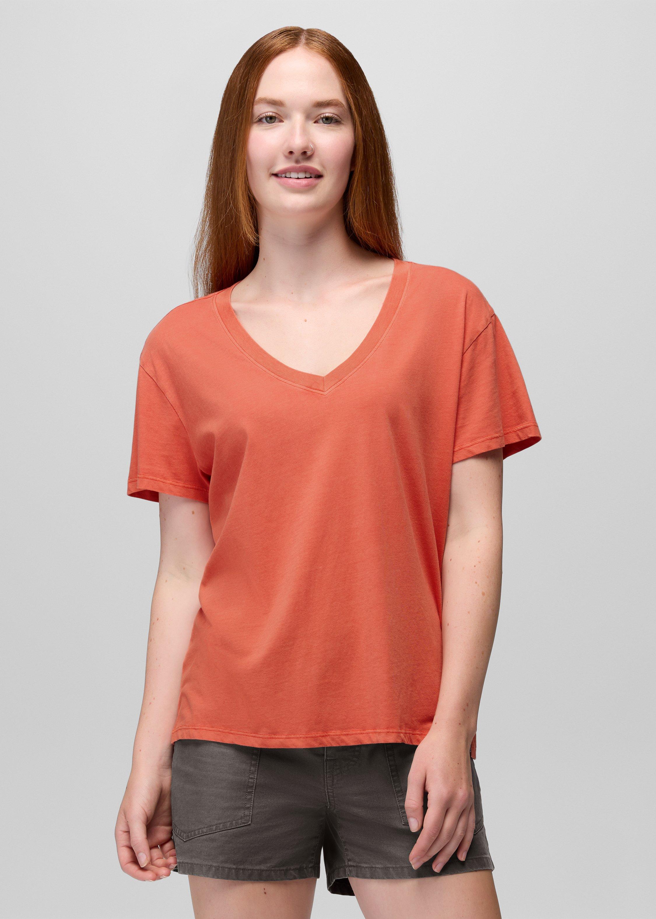 Womens prAna Everyday V-Neck Tee - Lychee