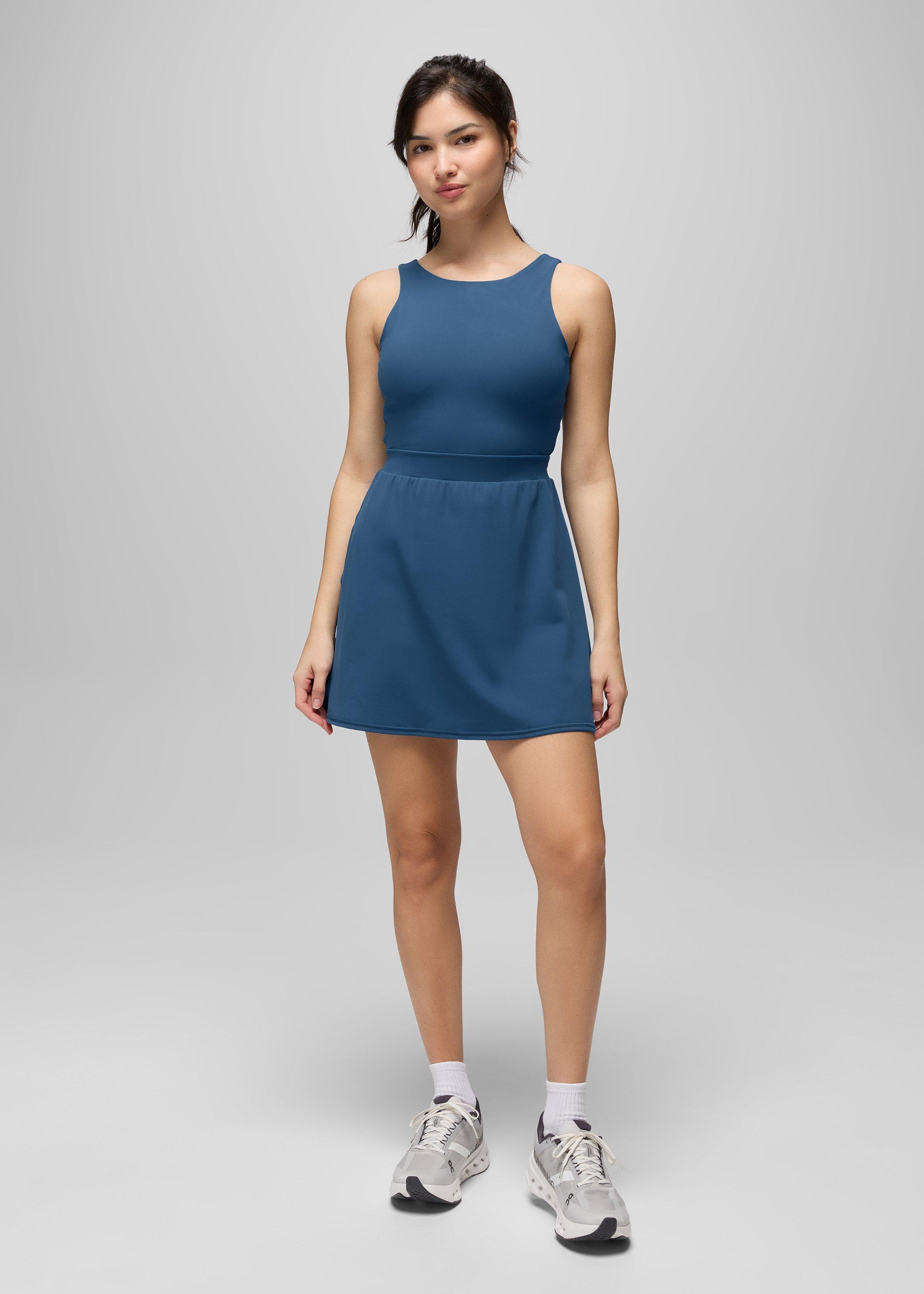 Womens prAna Luxara&trade; Balance Dress - Bluff Blue