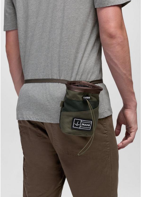 prAna Canvas Chalk Bag, Color: Moss Colorblock, image 5