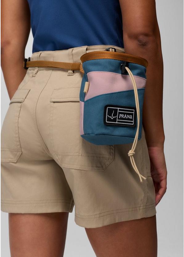 prAna Canvas Chalk Bag, Color: Grey Blue Colorblock, image 2