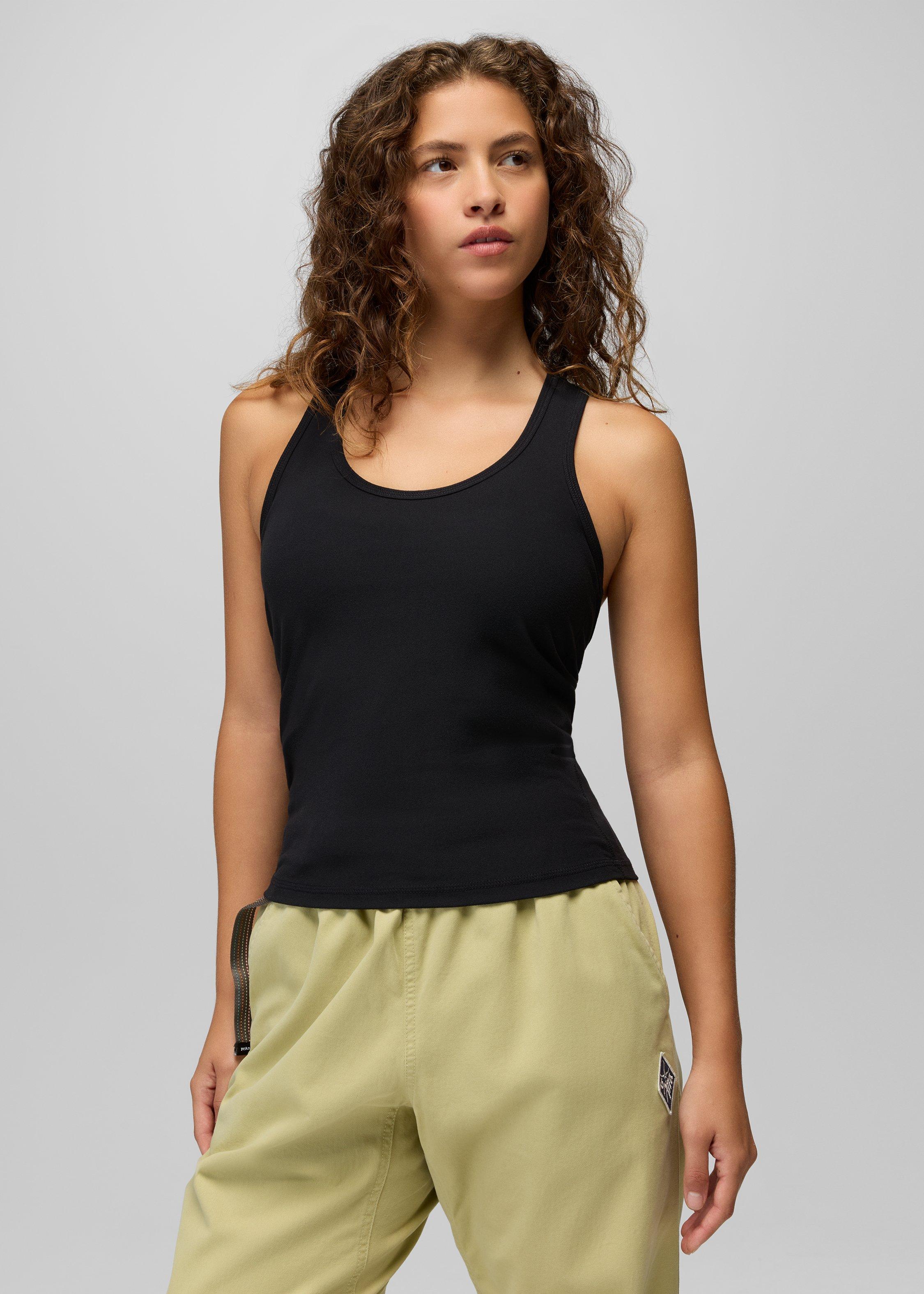 Womens prAna Pure Ascent Racerback Tank - Black