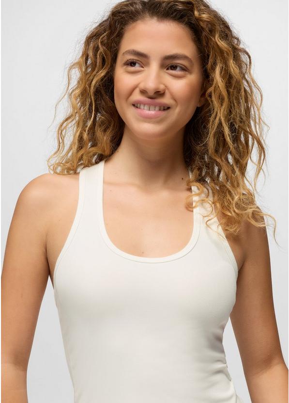 Pure Ascent Racerback Tank, Color: Soft White, image 3