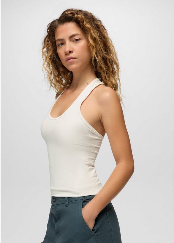 Pure Ascent Racerback Tank, Color: Soft White, image 7