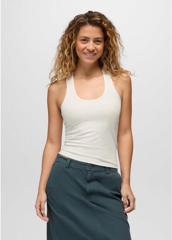 Pure Ascent Racerback Tank, Color: Soft White, image 1