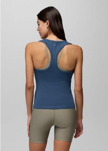 Pure Ascent Racerback Tank, Color: Bluff Blue, image 2