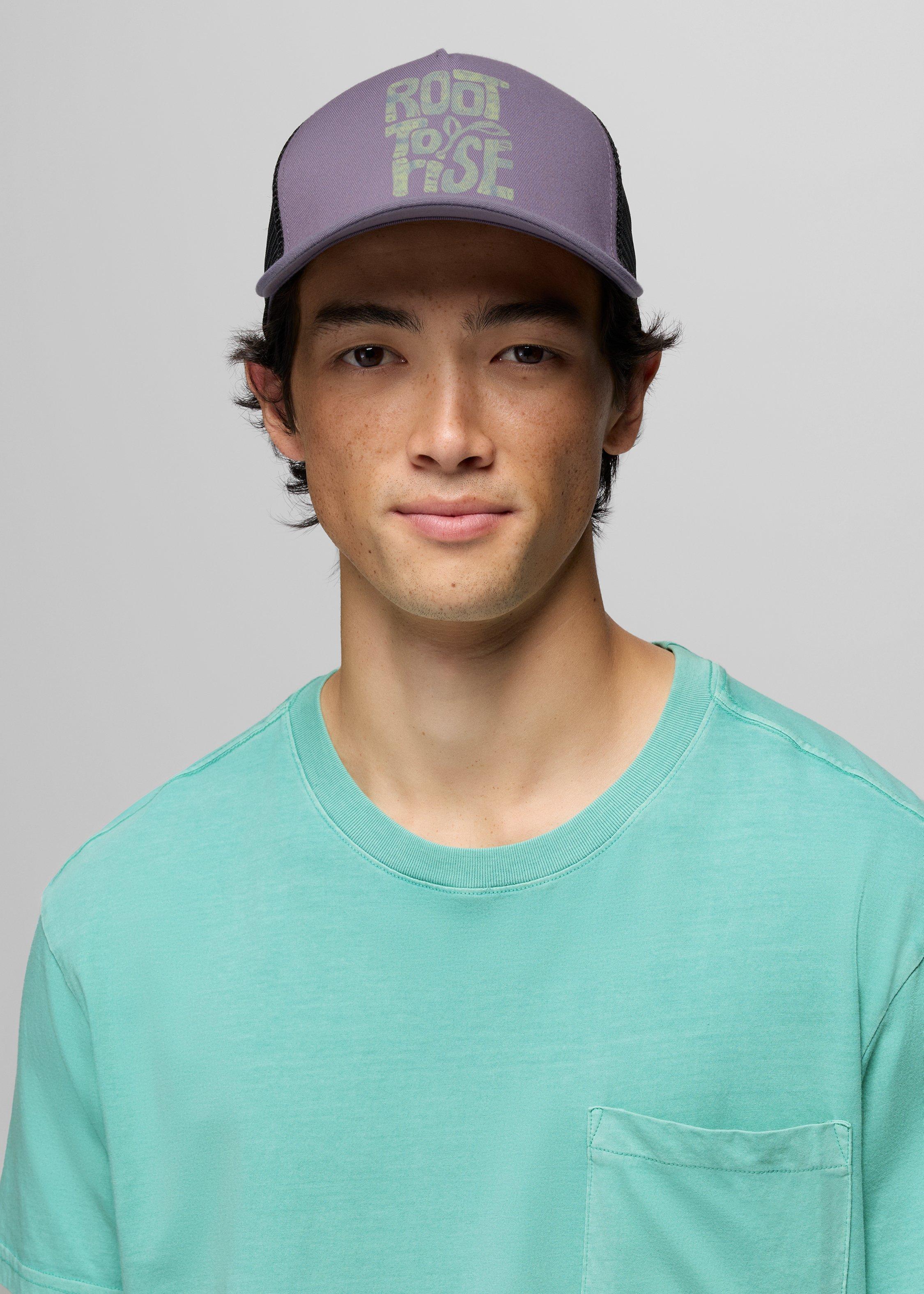 prAna Desert Road Trucker Hat in Taro Root To Rise