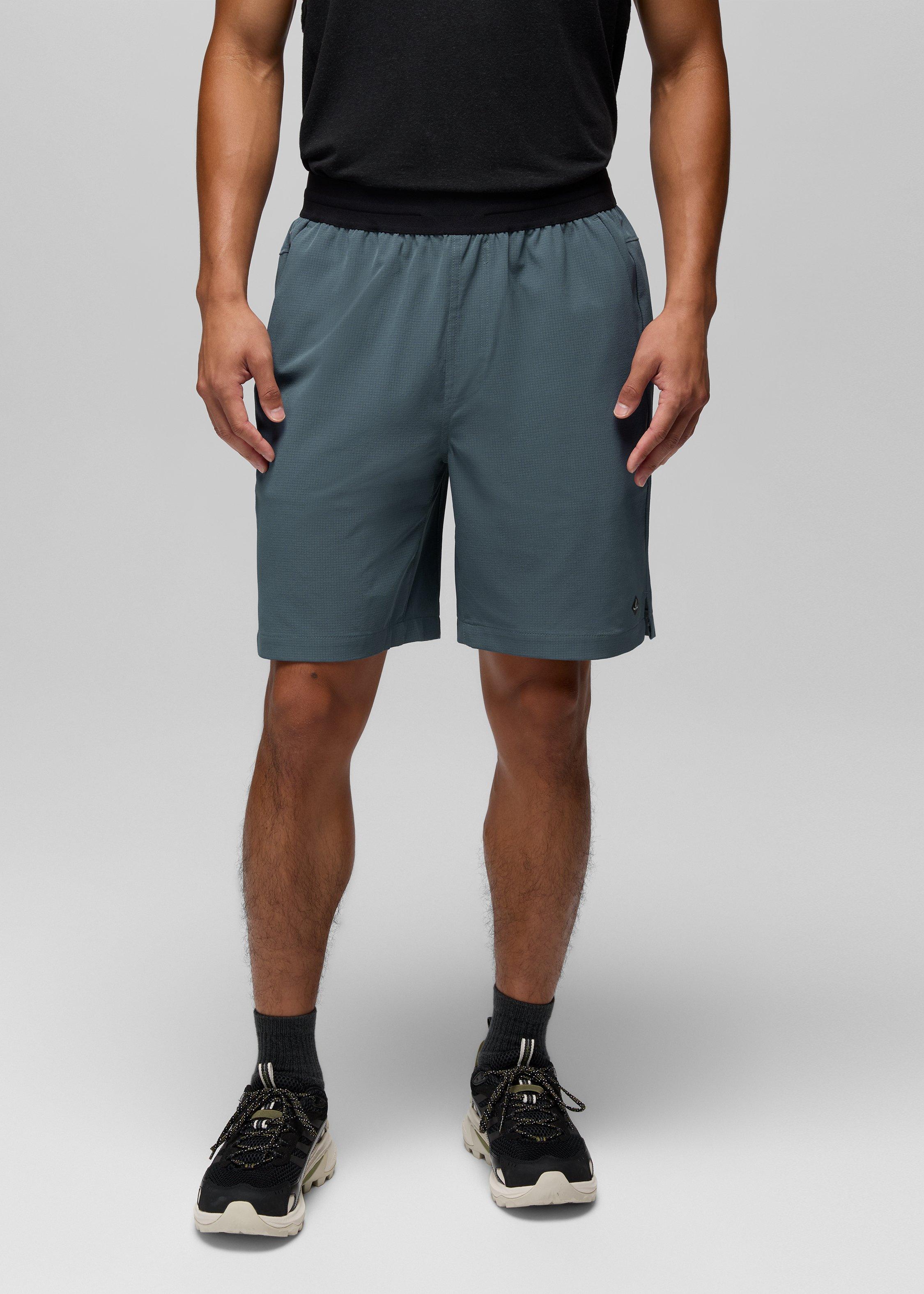 Mens prAna Hybridizer Breathe Short - Grey Blue