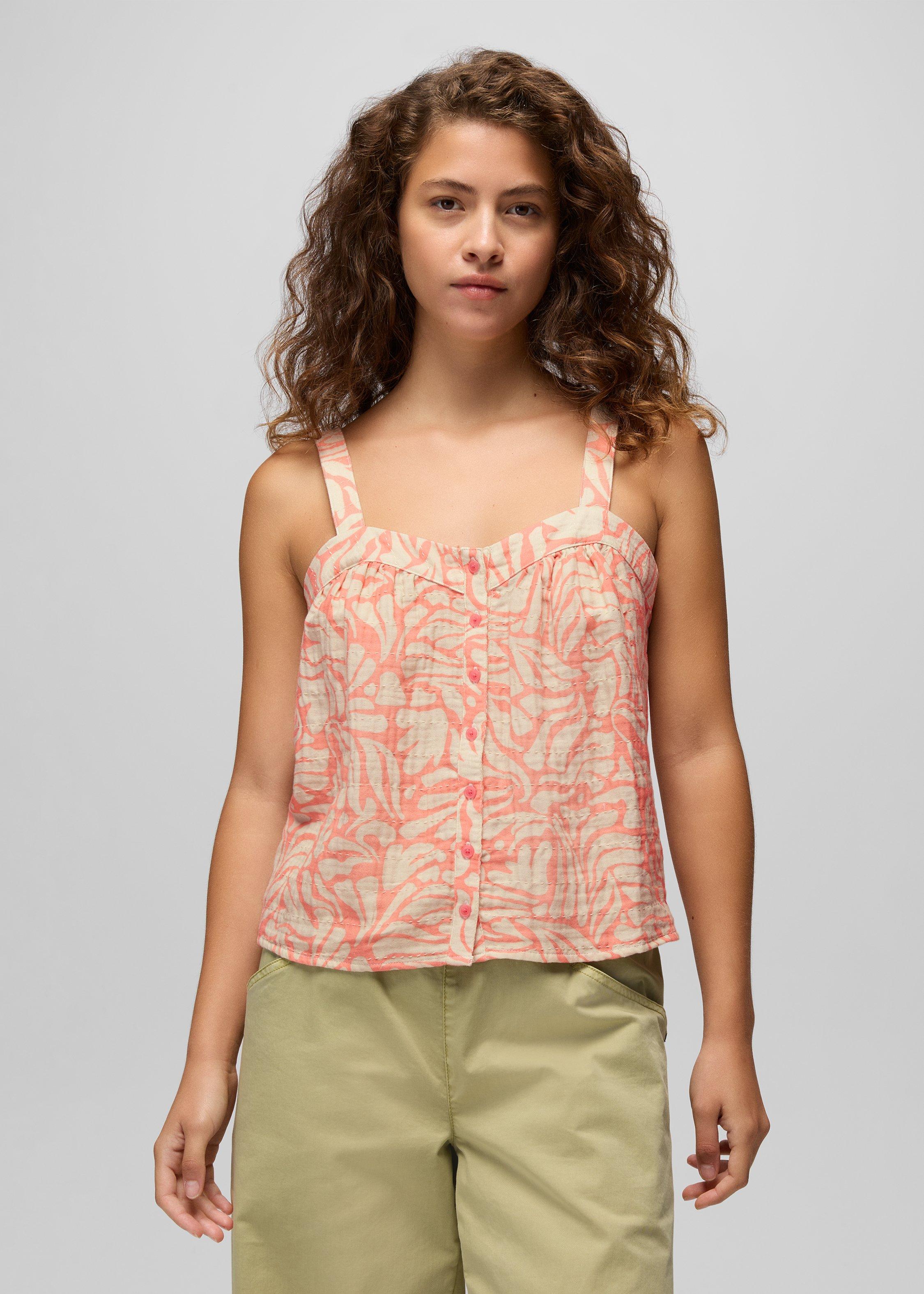 Womens prAna Goldie Beach Tank Top - Guava