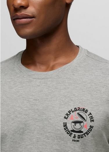 prAna Inward Journey Short Sleeve Graphic Tee, Color: Heather Grey, image 11