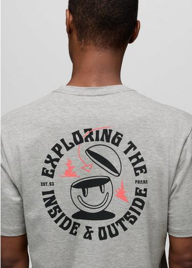 prAna Inward Journey Short Sleeve Graphic Tee, Color: Heather Grey, image 12