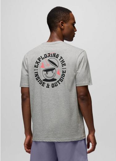 prAna Inward Journey Short Sleeve Graphic Tee, Color: Heather Grey, image 10