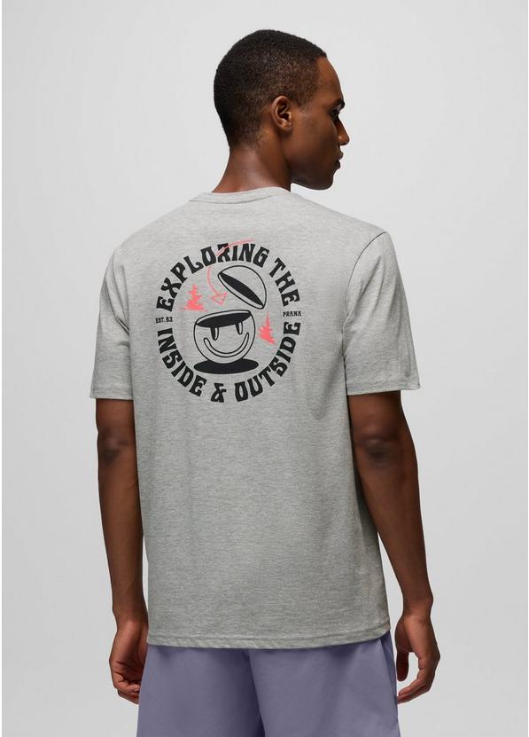 prAna Inward Journey Short Sleeve Graphic Tee, Color: Heather Grey, image 2