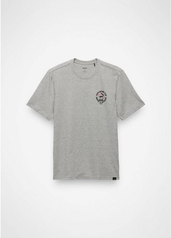 prAna Inward Journey Short Sleeve Graphic Tee, Color: Heather Grey, image 7