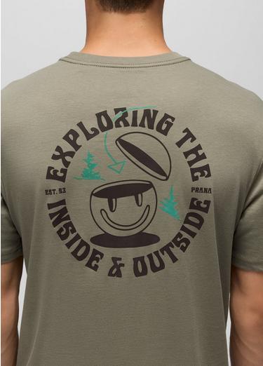 prAna Inward Journey Short Sleeve Graphic Tee, Color: Sage, image 4