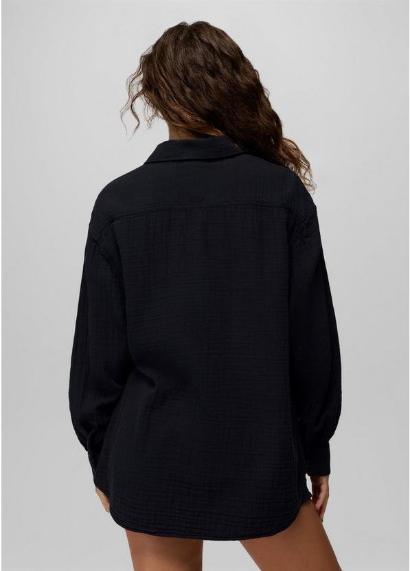 Hideaways Button Down Top, Color: Black, image 2