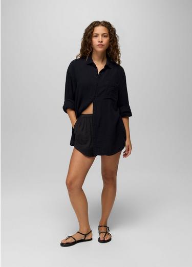 Hideaways Button Down Top, Color: Black, image 4