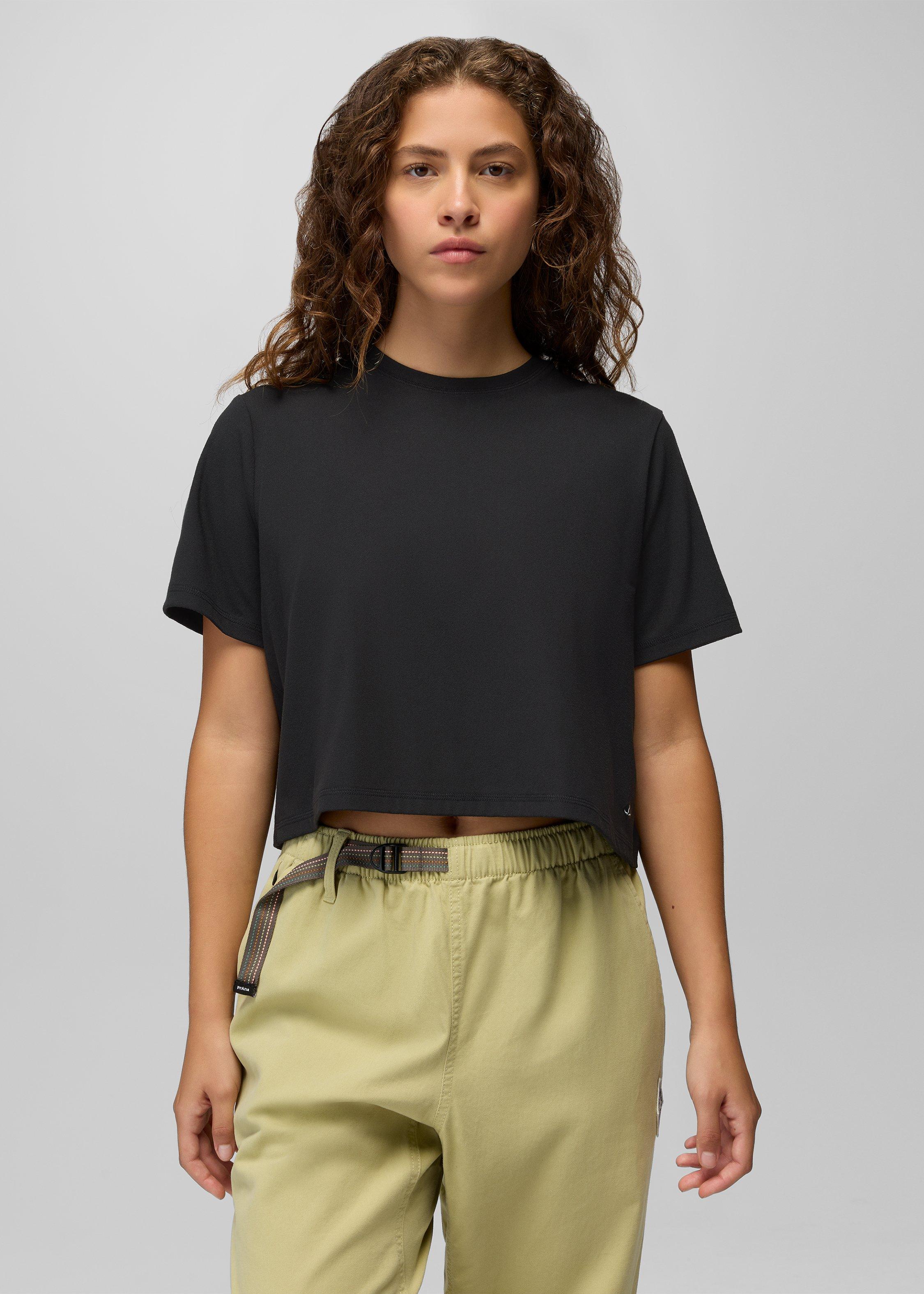 Womens prAna Pure Ascent Short Sleeve - Black