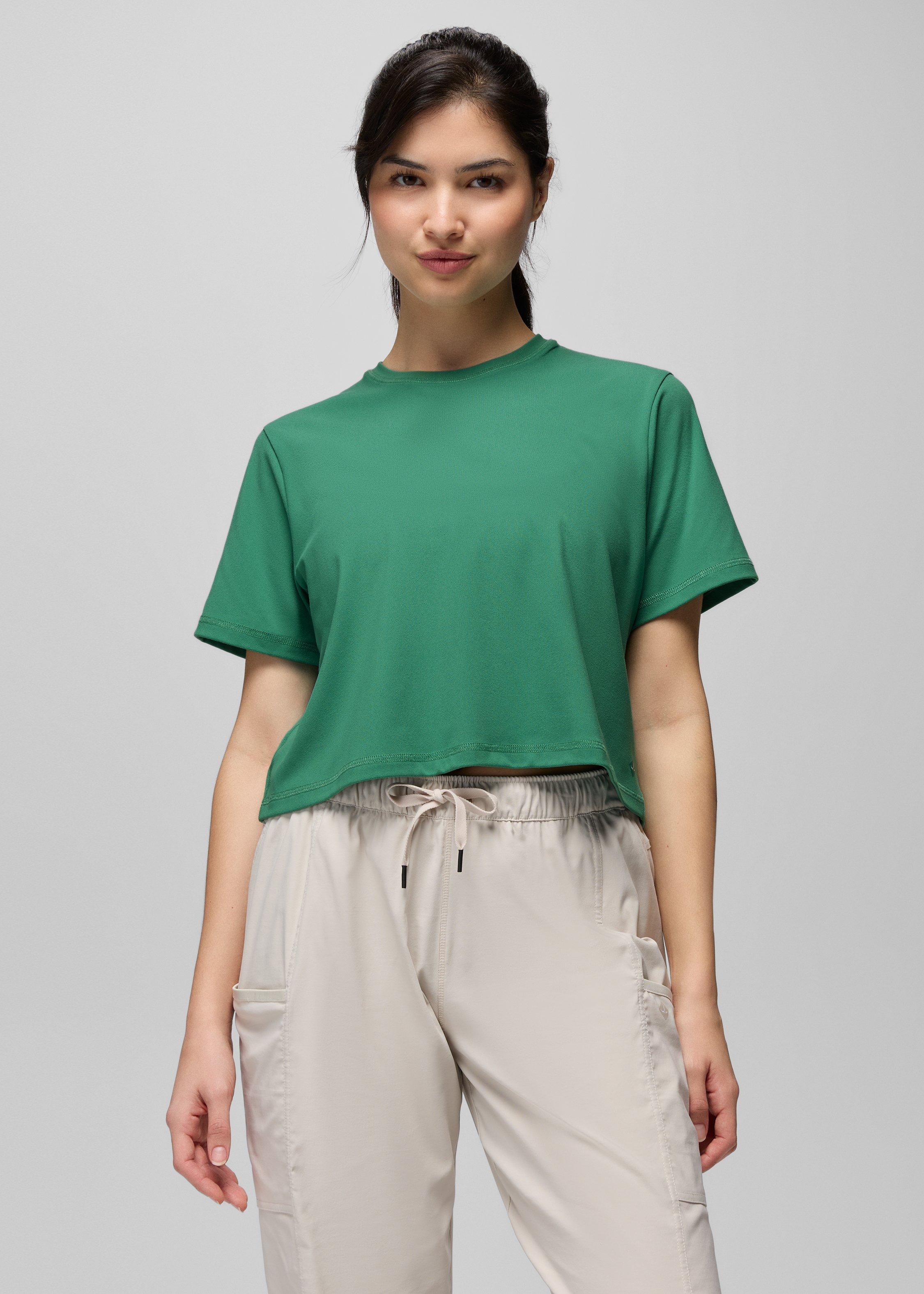 Womens prAna Pure Ascent Short Sleeve - Jade