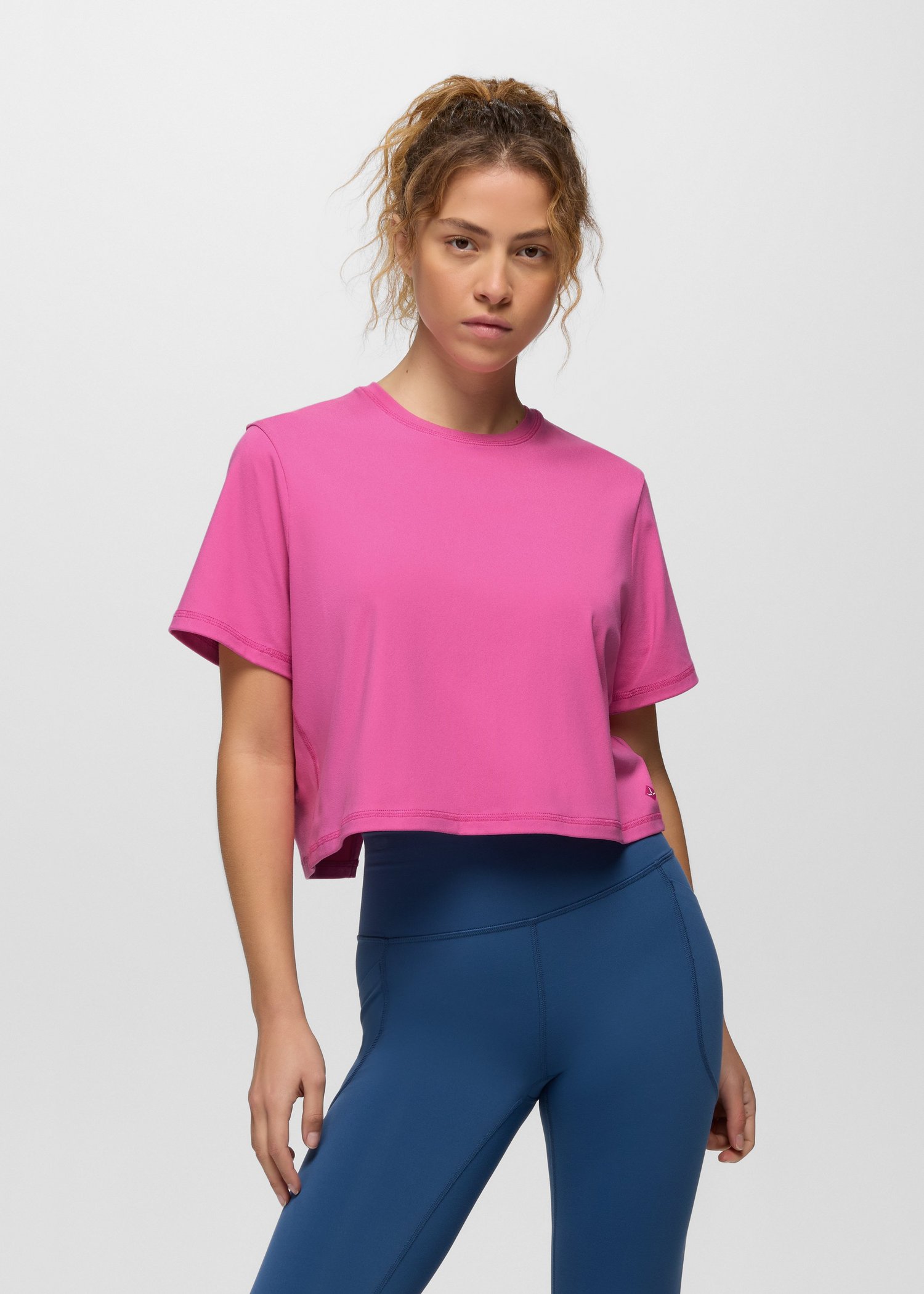 Womens prAna Pure Ascent Short Sleeve - Berry Beam