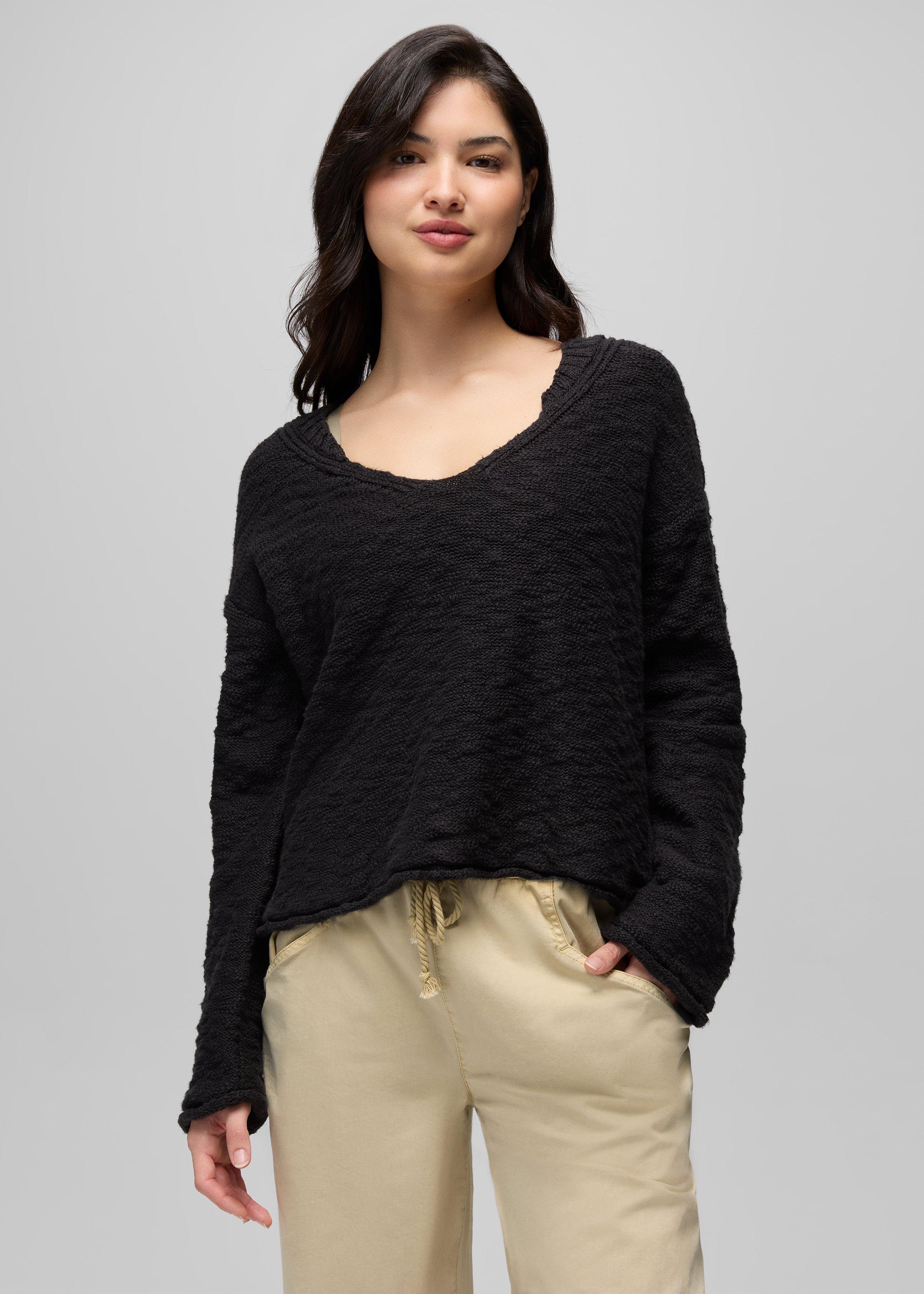 Womens prAna Sunshine Sunset Sweater - Black