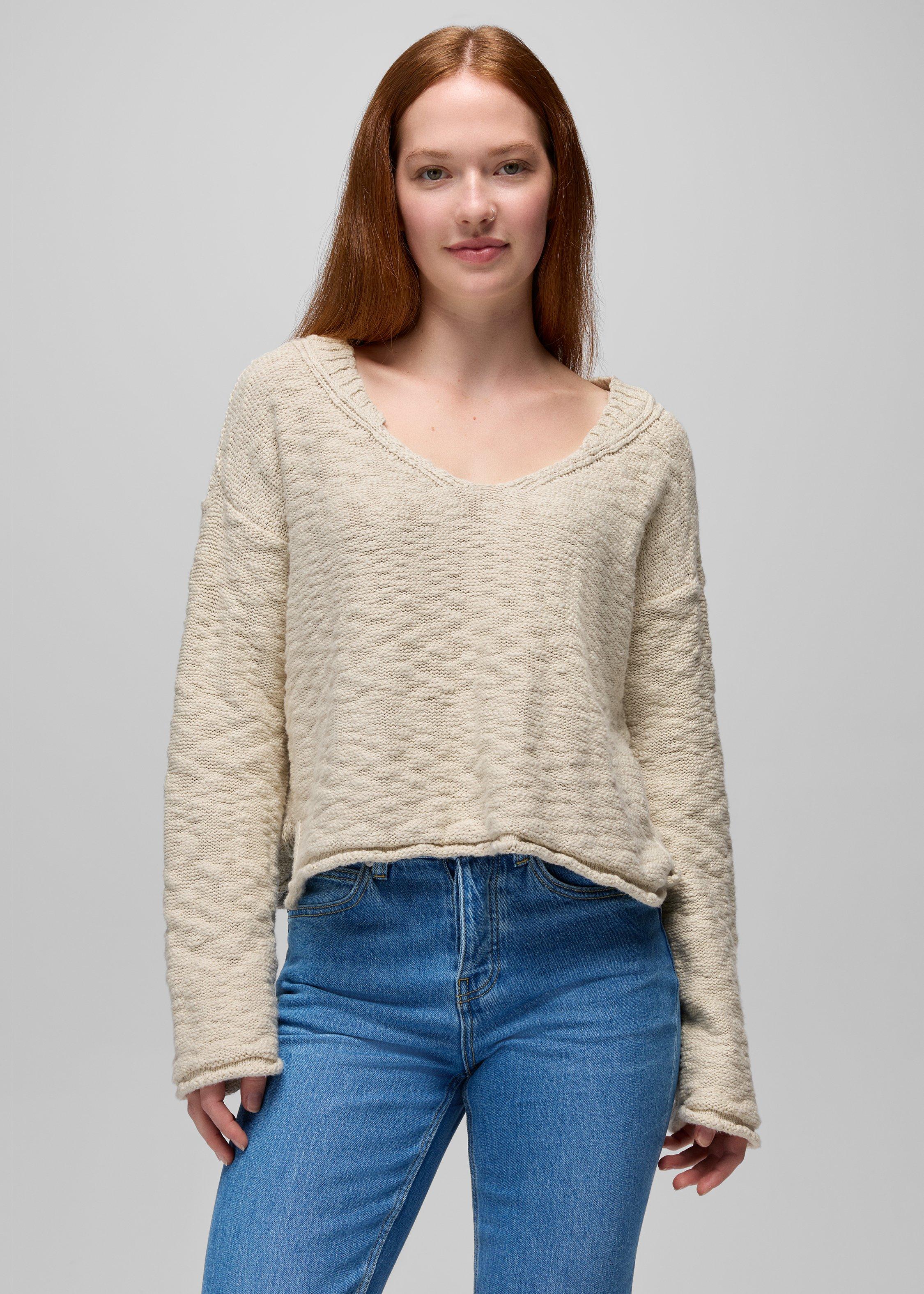 Womens prAna Sunshine Sunset Sweater - Beach Pebble