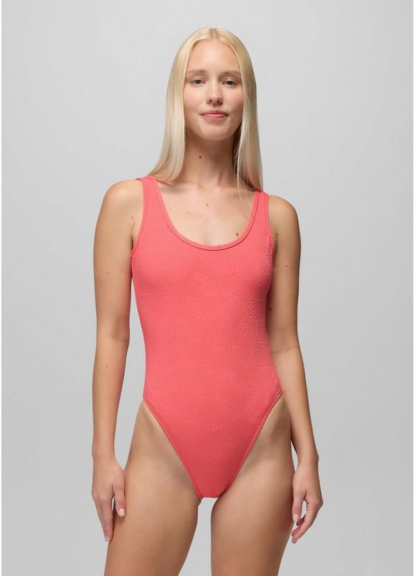 Lahari Sunburst Swim One Piece, Color: Guava Pop, image 2