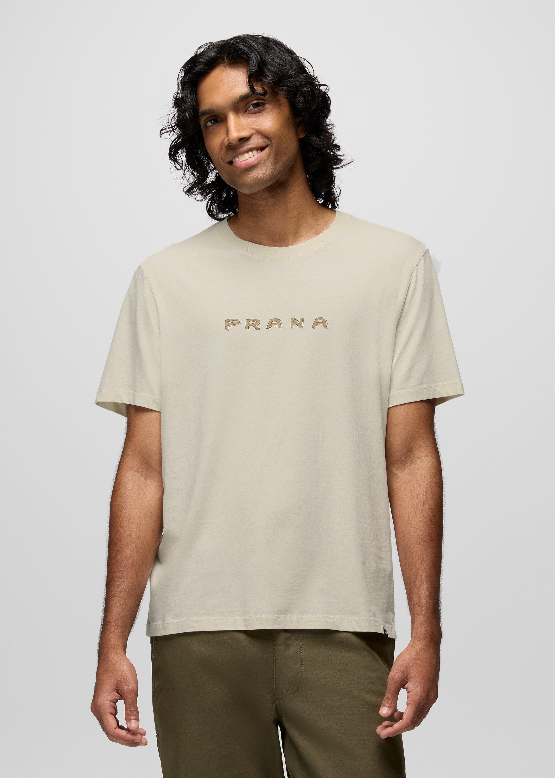Men's prAna Everyday Paradise Creek Short Sleeve Graphic T-Shirt - Beach Pebble
