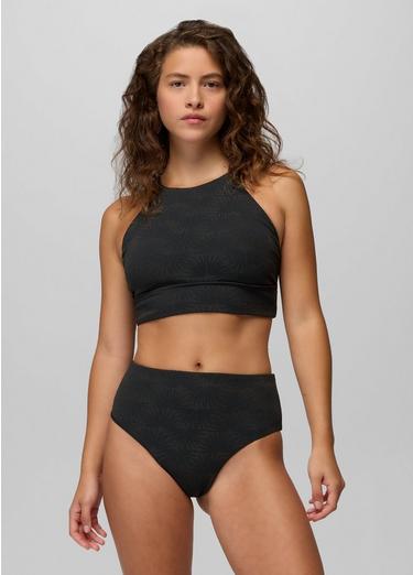 Lahari Sunburst High Rise Swim Bottom, Color: Black, image 2