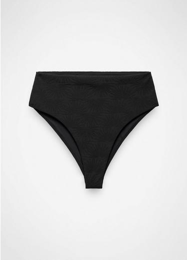 Lahari Sunburst High Rise Swim Bottom, Color: Black, image 1