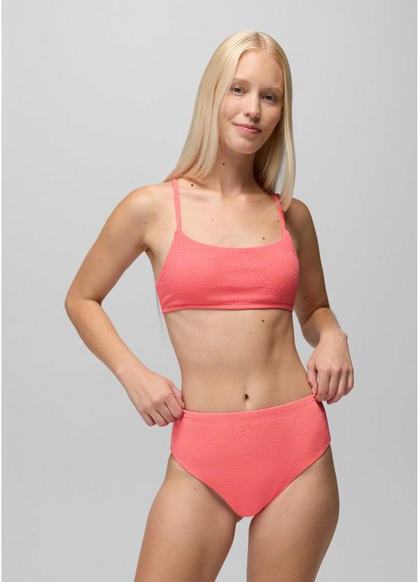 Lahari Sunburst High Rise Swim Bottom, Color: Guava Pop, image 4