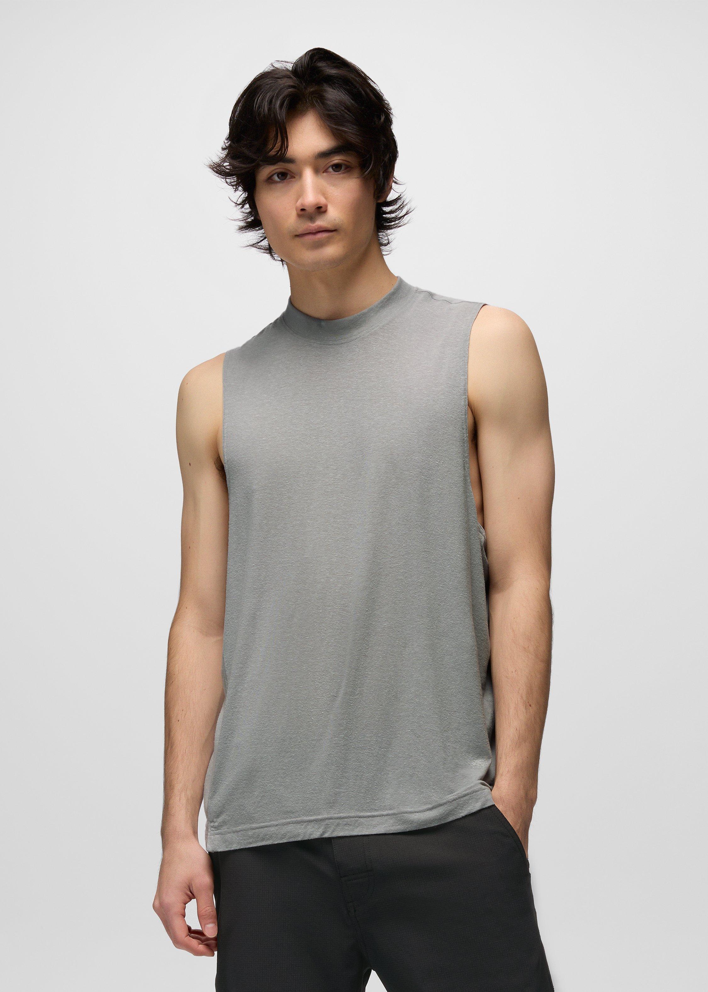 Mens prAna Natural Rhythm Tank - Sterling Heather