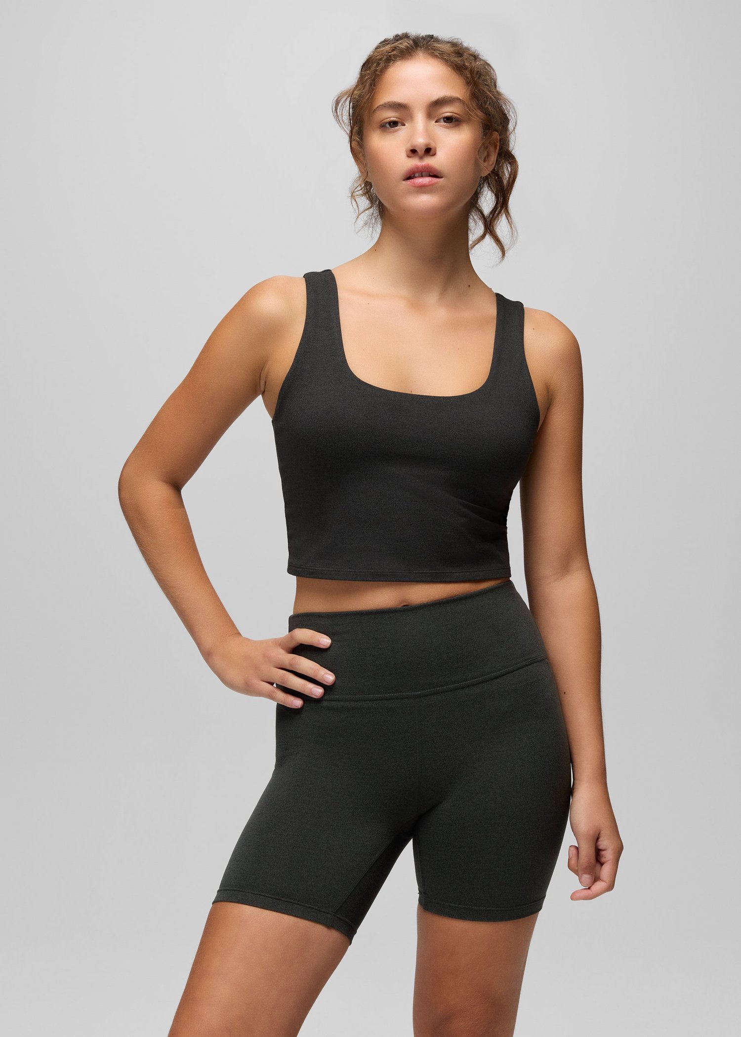 Womens prAna Heavana™ Essential Bralette - Black Heather