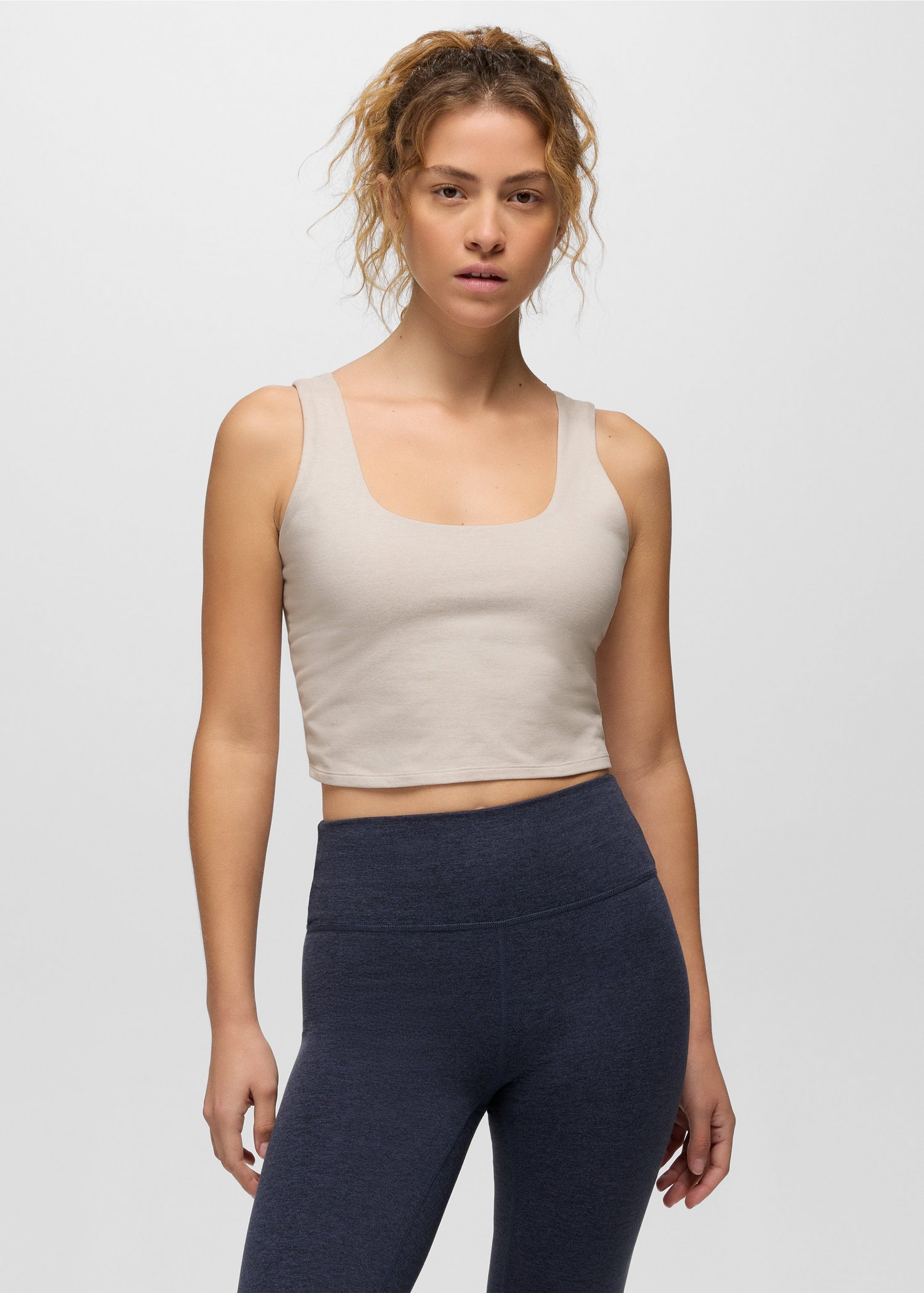Womens prAna Heavana™ Essential Bralette - Almond Heather
