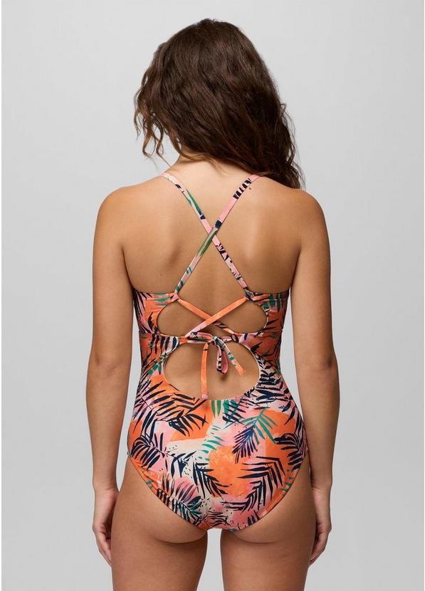 Reef Break Swim One Piece, Color: Papaya Island Fever, image 3