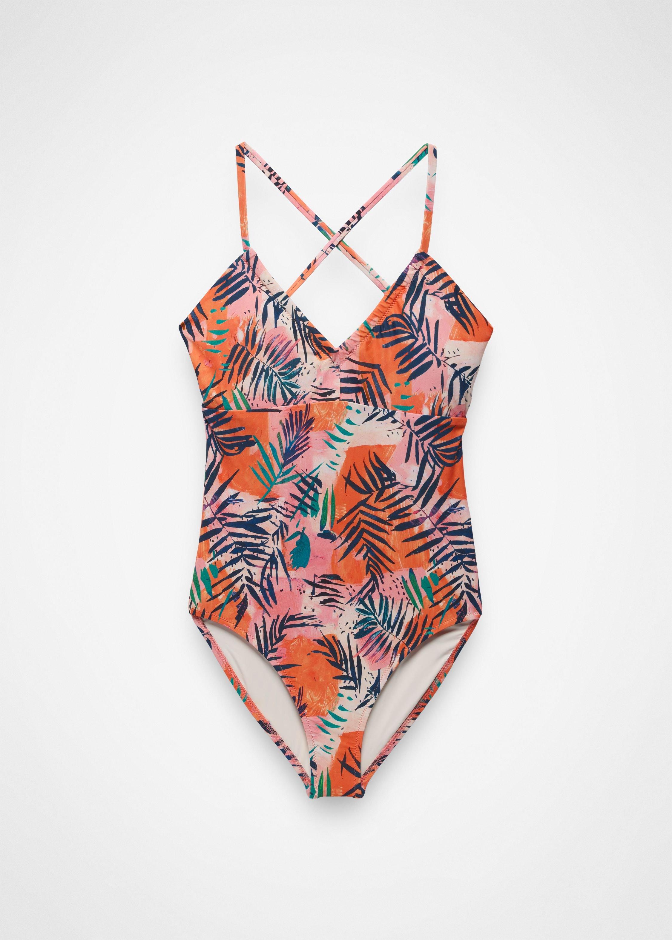 Womens prAna Reef Break Swim One Piece - Papaya Island Fever