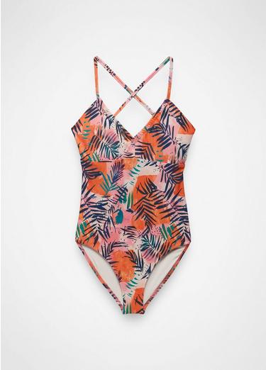 Reef Break Swim One Piece, Color: Papaya Island Fever, image 1