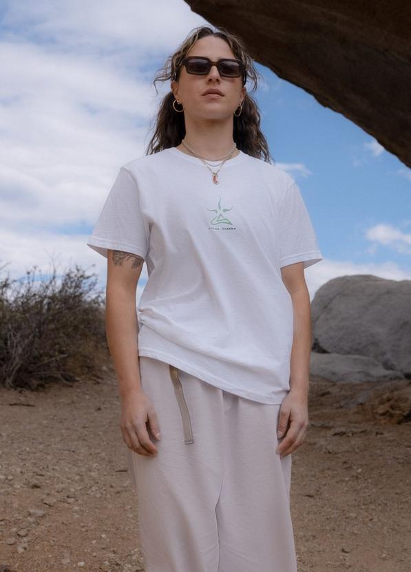 Sharma Mandala Boulder Graphic Tee, Color: Soft White, image 4