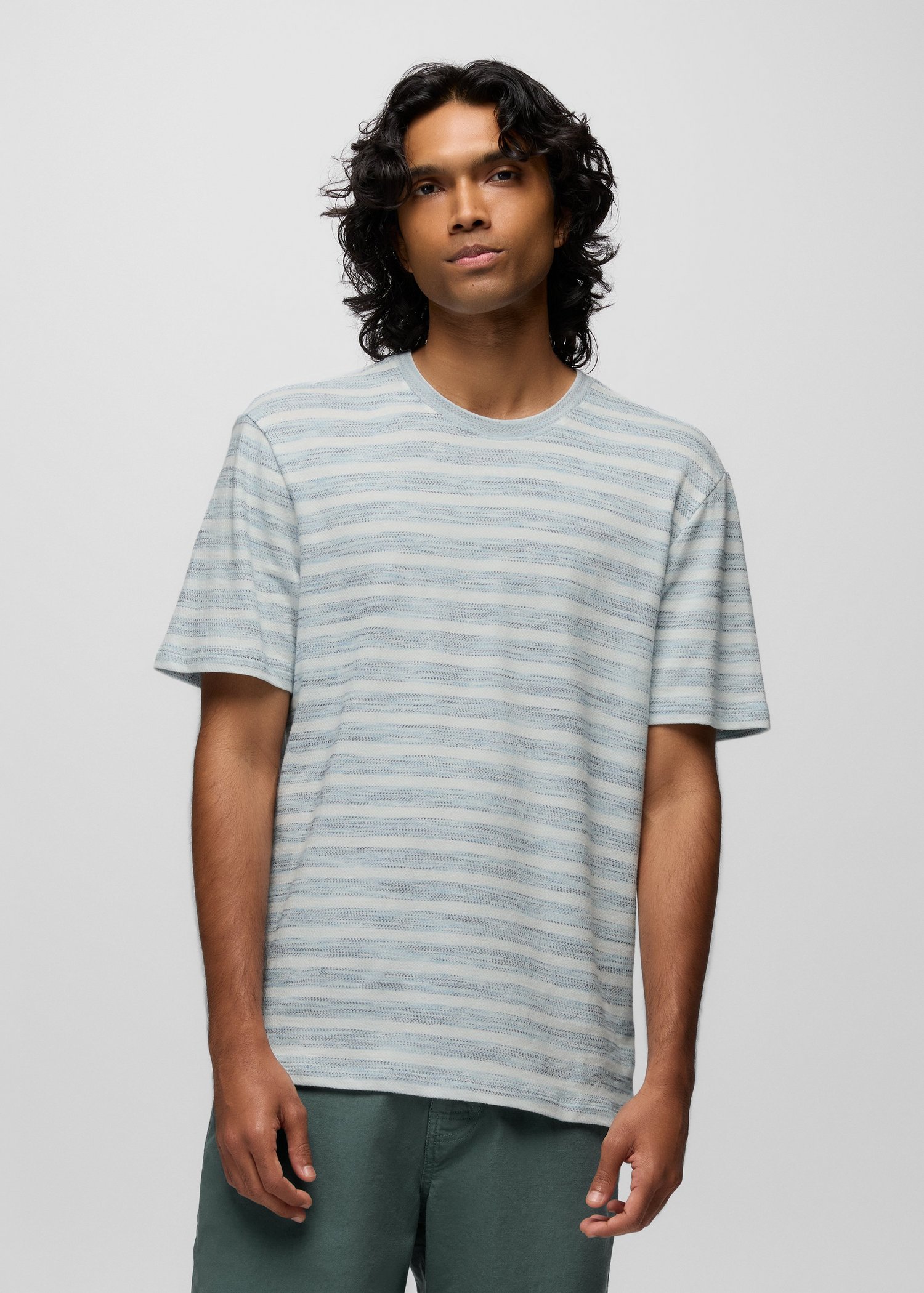 Mens prAna Braton Short Sleeve Crew - Soft White