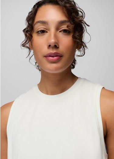 Pure Ascent Muscle Tank, Color: Soft White, image 11