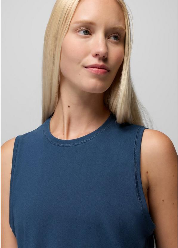 Pure Ascent Muscle Tank, Color: Bluff Blue, image 3