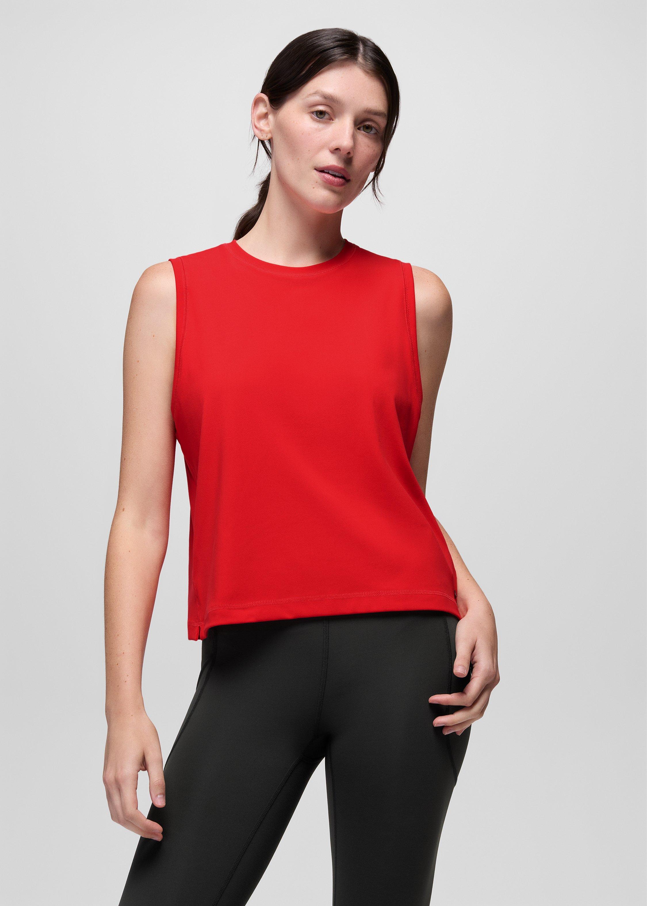 Women's prAna Pure Ascent Muscle Tank Top - Pikes Red