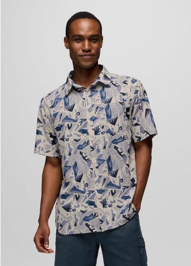 Hybridizer Short Sleeve Shirt, Color: Beach Pebble Watershed, image 9